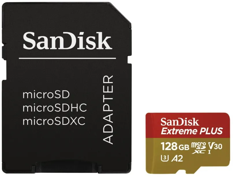 Pamäťová karta SanDisk MicroSDXC 128GB Extreme Plus + SD adaptér