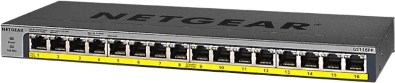 Switch NETGEAR, ProSAFE 16-Ports Gigabit Unmanaged PoE++, do čajky, 16x RJ-45, 16x 10/100/