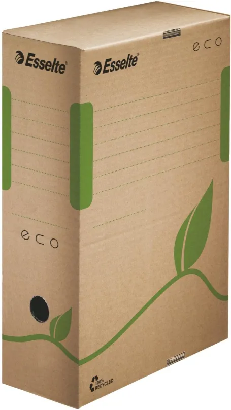Archivačná krabica ESSELTE ECO, 10 x 32.7 x 23.3 cm, hnedo/zelená - 1 ks v balení