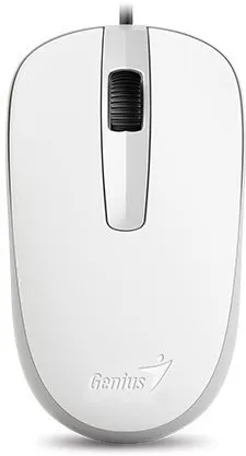 Myš Genius DX-120 Elegant White, drôtová, optická, symetrická, pripojenie cez USB, citlivý