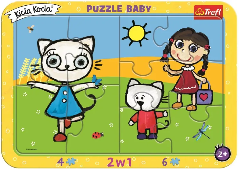 TREFL Baby puzzle Kicia Kocia: Šťastné mačiatko 2v1, 10 dielikov