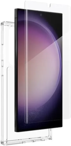 Kryt na mobil ZAGG iFrogz Defence Bundle Pack pre Samsung Galaxy S23 Ultra – ochranná fólia a priehľadný ochranný k