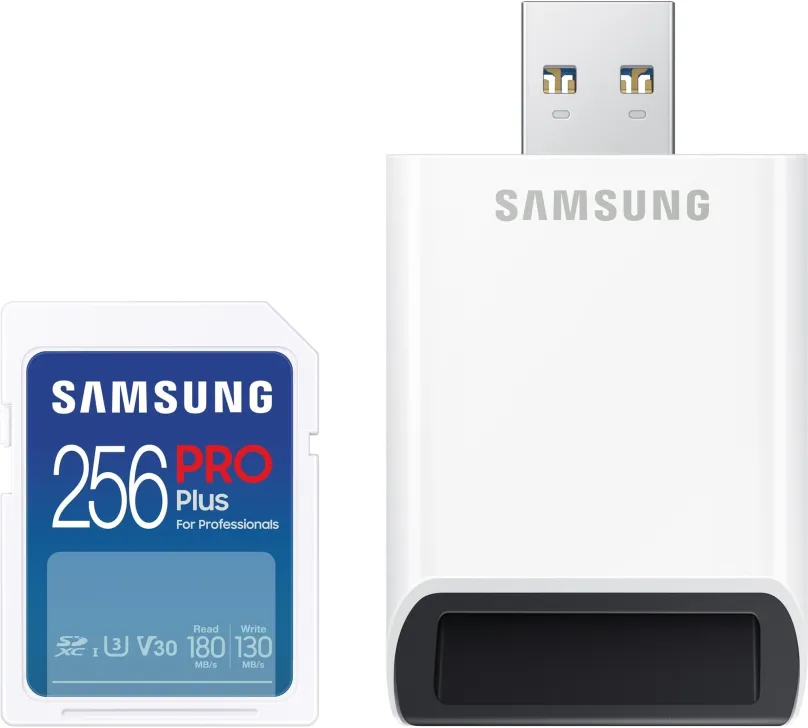 Pamäťová karta Samsung SDXC 256GB PRE PLUS + USB adaptér (2023)