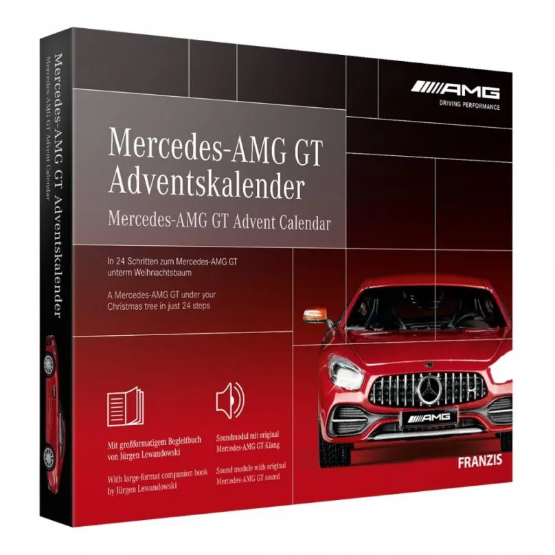 Adventný kalendár Franzis Verlag adventný kalendár Mercedes AMG GT so zvukom