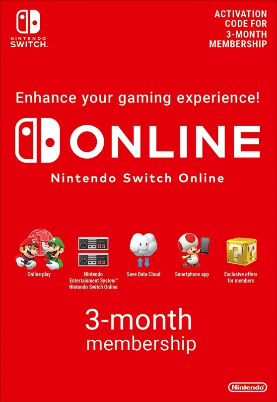 Dobíjacia karta 90 Days Online Membership (Individual) - Nintendo Switch Digital