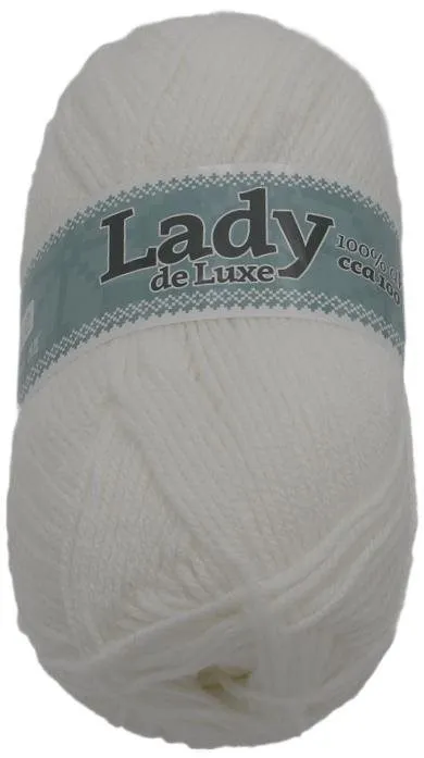 Priadza Lady NGM de luxe 100g - 1100 biela