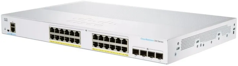 Switch CISCO CBS350 Managed 24-port GE, PoE, 4x10G SFP+, do racku, 24x RJ-45, 1x USB 2.0,