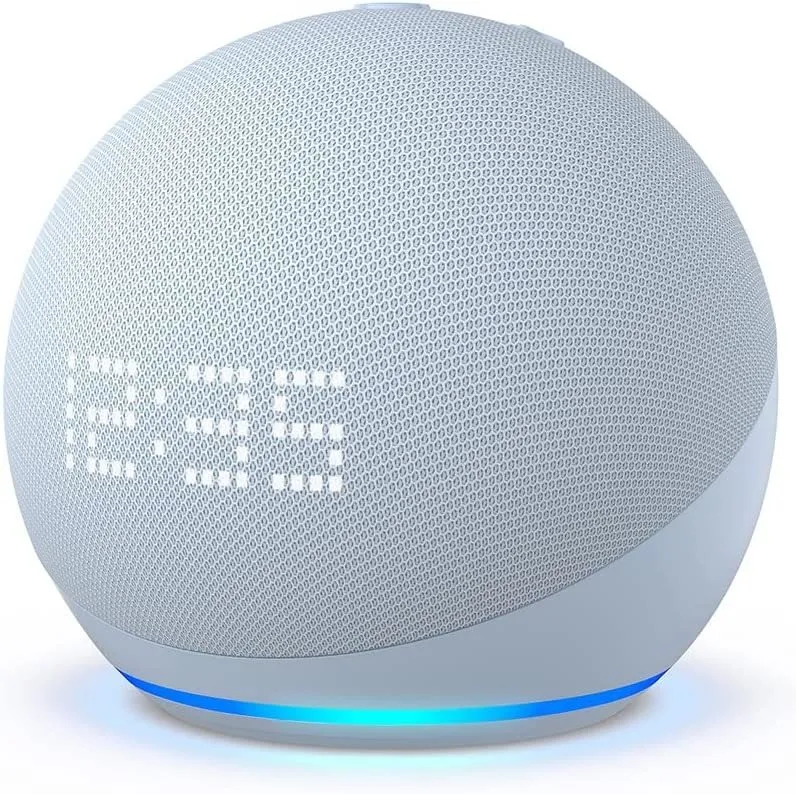 Hlasový asistent Amazon Echo Dot (5th Gen) s clock Cloud Blue, Amazon Alexa, podporovaný
