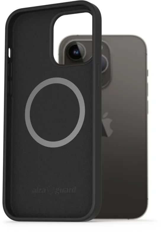 Kryt na mobil AlzaGuard Magnetic Silicone Case pre iPhone 14 Pro Max čierne