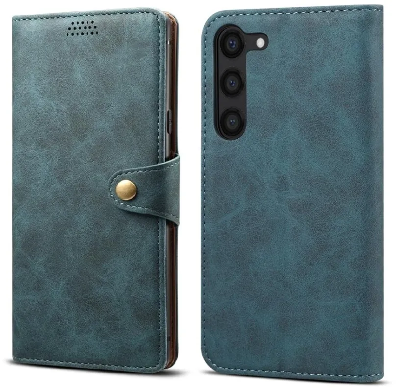 Púzdro na mobil Lenuo Leather flipové púzdro pre Samsung Galaxy S23, modrá
