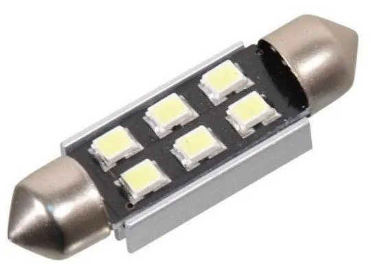 LED autožiarovka COMPASS SMD LED 12V suf. SV8.5 38mm biela