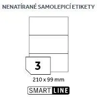 Etikety SmartLine EL/MF-3L210X99, formát A4, obdĺžnikový tvar, matný povrch, rozmery 99 x