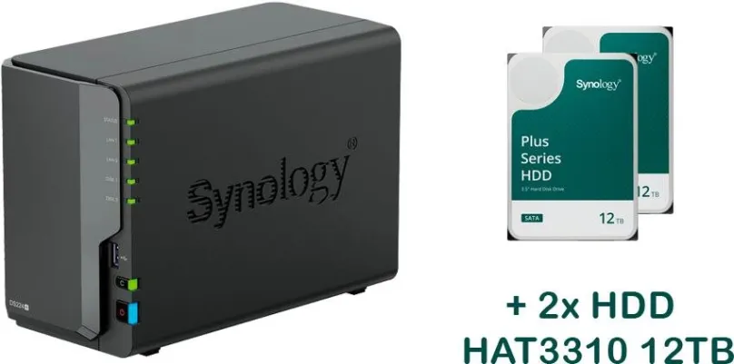 NAS Synology DS224+ 2x HAT3310-12T (24TB)