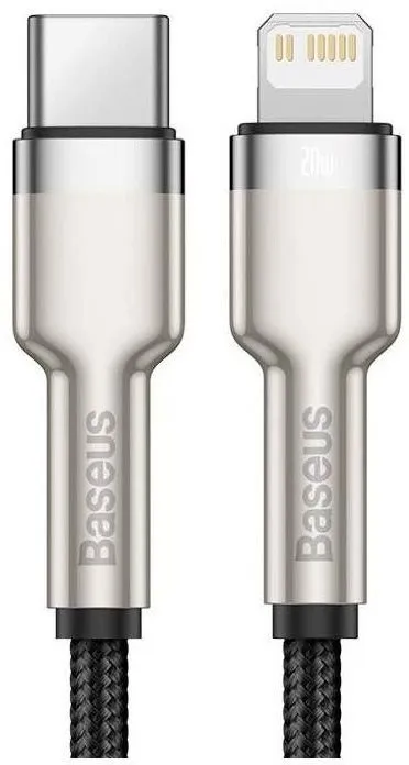 Dátový kábel Baseus Cafule Series nabíjací / dátový kábel USB-C na Lightning PD 20W 0.25m, čierna