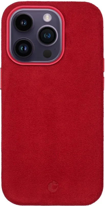 Kryt na mobil Alcantara kryt s MagSafe na iPhone 14 Pro - Red