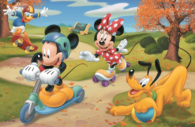 TREFL Puzzle Mickey Mouse: Korčuľovanie v parku 54 dielikov
