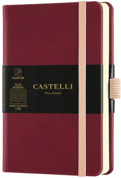 Zápisník CASTELLI MILANO Aqua Cherry, veľkosť S