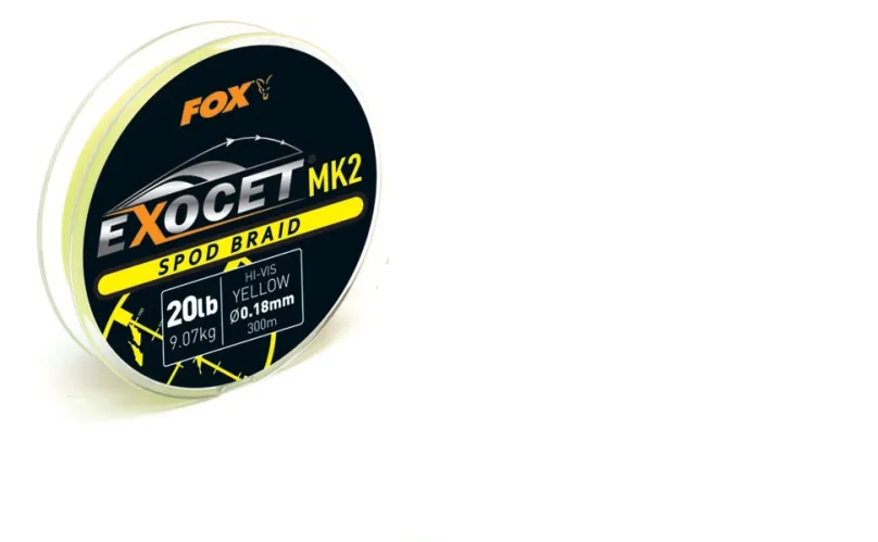 FOX Šnúra Exocet MK2 Spod Braid 0,18 mm 20lb 300m Yellow