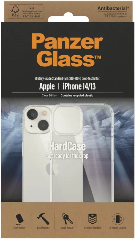 Kryt na mobil PanzerGlass HardCase Apple iPhone 14, pre Apple iPhone 14, materiál TPU a po