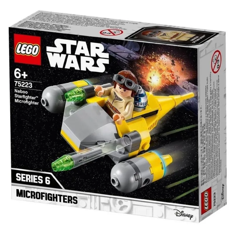 Stavebnica LEGO Star Wars 75223 Mikrostíhačka Starfighter Naboo, pre chlapcov aj dievčatá,
