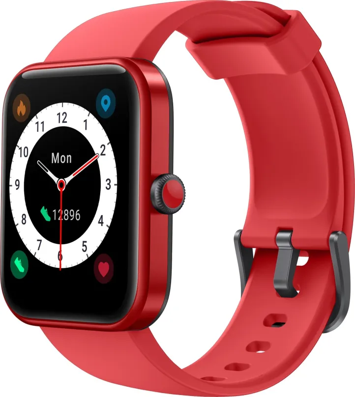 Chytré hodinky WowME ID206 Red, pre mužov aj ženy, s ovládaním v slovenčine, TFT displej,
