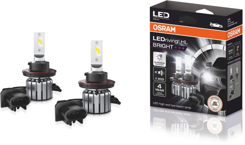 LED autožiarovka OSRAM LEDriving HL BRIGHT +300% "H13" 12V