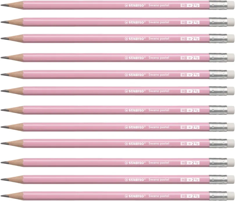 Ceruzka STABILO Swano Pastel HB ružová, šesťhranná - balenie 12 ks