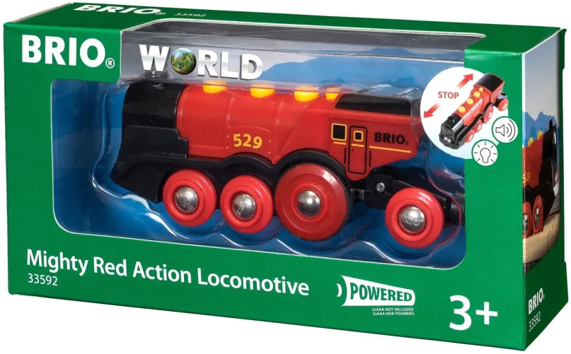 Vláčik Brio World 33592 Mohutná červená akčné lokomotíva