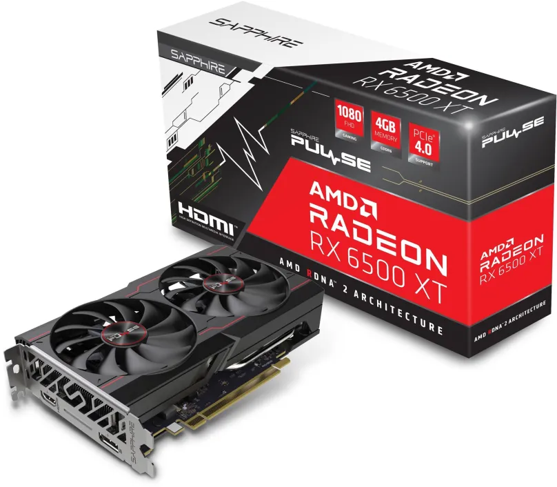 Grafická karta SAPPHIRE PULSE Radeon RX 6500 XT GAMING OC 4GB