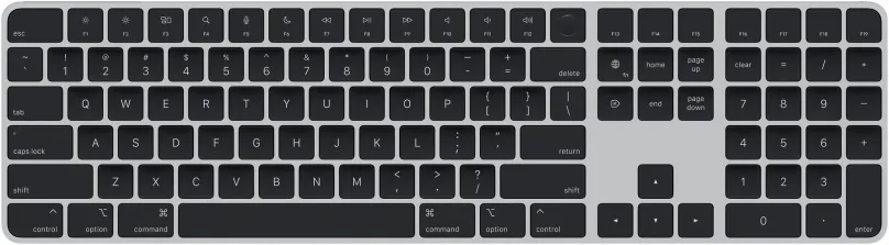 Klávesnica Apple Magic Keyboard s Touch ID a Numerickou klávesnicou, čierna - EN Int.