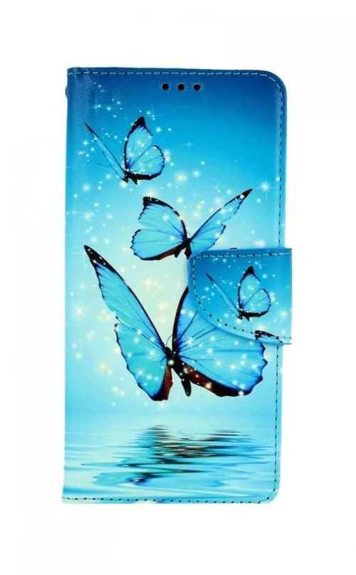 Puzdro na mobil TopQ Realme 8 5G knižkové Modrí motýliky 67671