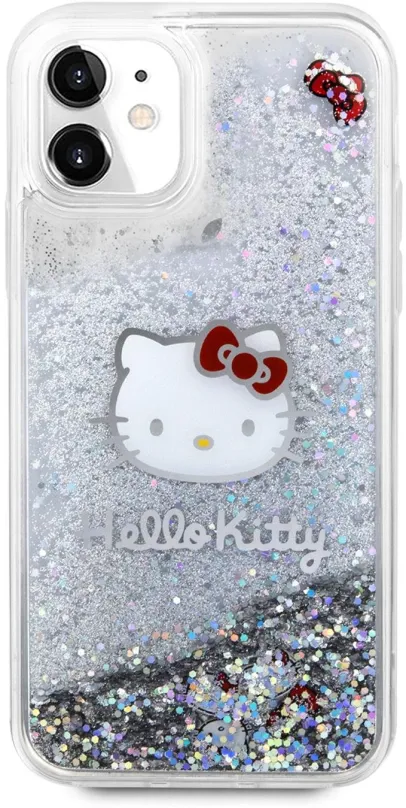 Kryt pre mobil Hello Kitty Liquid Glitter Electroplating Head Logo Zadný Kryt pre iPhone 11 Transparent