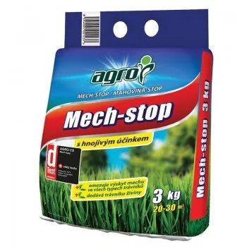 Trávnikové hnojivo AGRO Mech - stop sáčok s uchom 3 kg