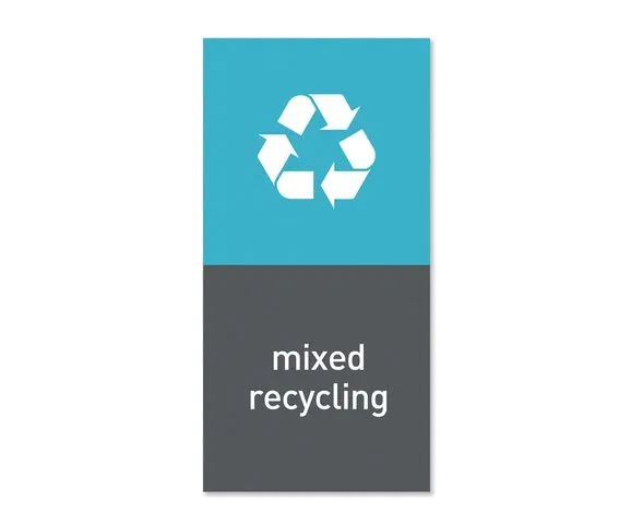 Simplehuman magnetický štítok na odpadkový kôš - recyklovateľný odpad "mixed recycling"