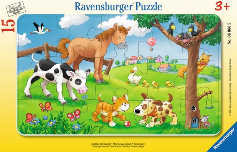 RAVENSBURGER Puzzle Roztomilí kamaráti 15 dielikov