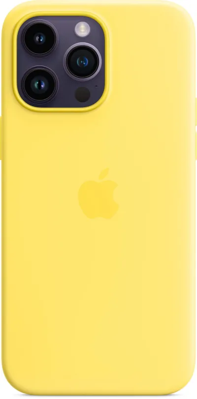 Kryt na mobil Apple iPhone 14 Pro Max Silikónový kryt s MagSafe kanárikovo žltý