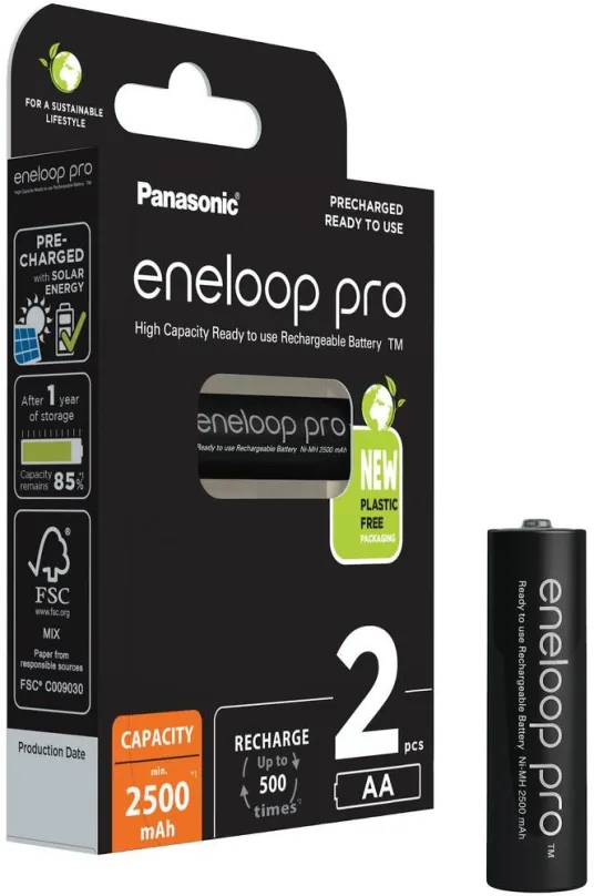 Nabíjacie batérie Panasonic eneloop HR6 AA 3HCDE/2BE PRE N