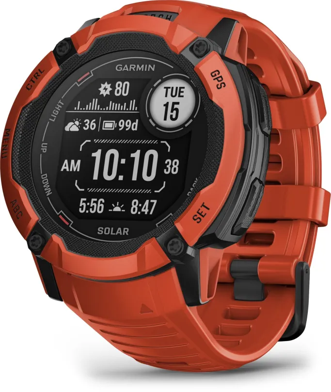 Chytré hodinky Garmin Instinct 2X Solar Flame Red, pre mužov aj ženy, s ovládaním v sloven
