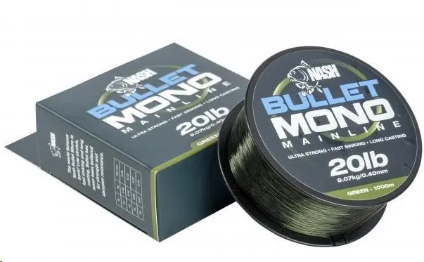 Nash Vlasec Bullet Mono 1000m 0,28mm 10lb Green