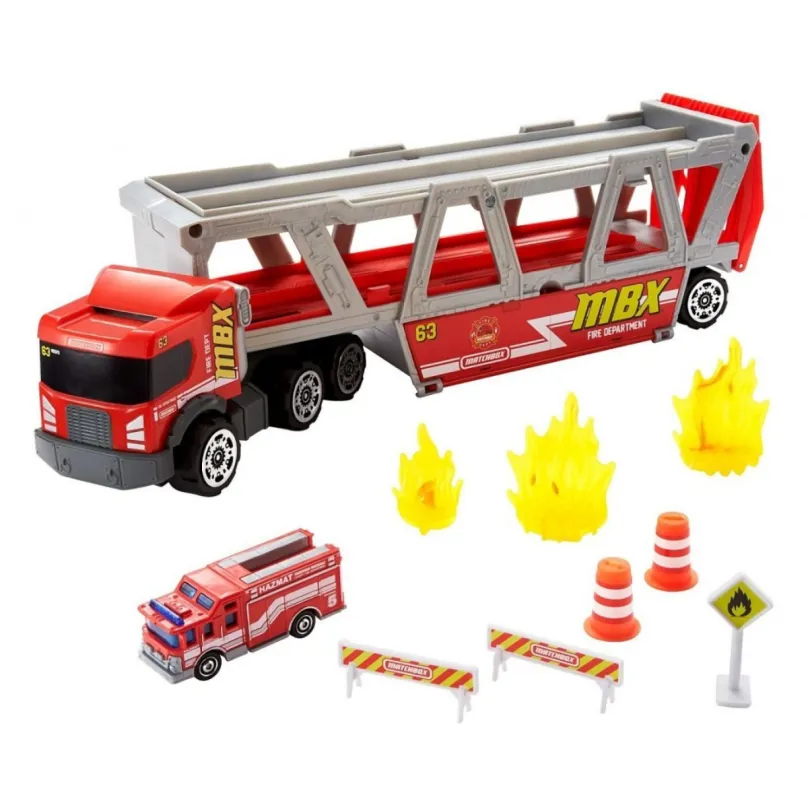 Matchbox Hasičský ťahač Fire Rescue Hauler, Mattel GWM23
