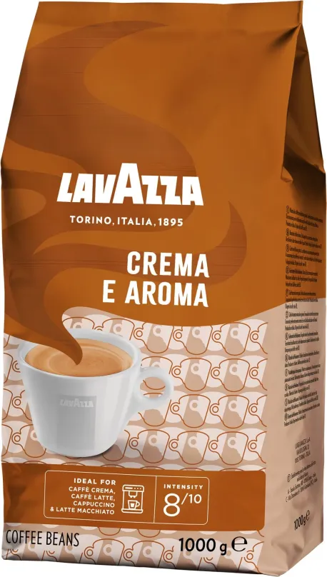Káva Lavazza Crema e Aroma, zrnková, 1000g, zrnková, zmes kávových odrôd, pôvod Zmes rôzny