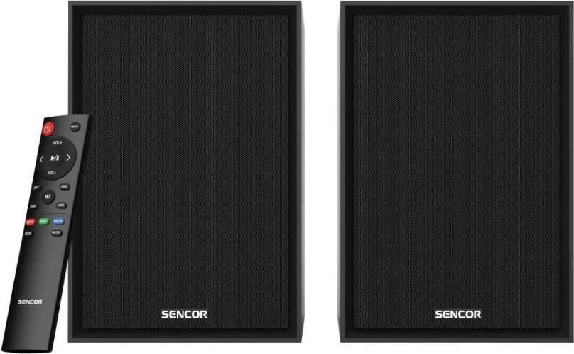Reproduktory Sencor SMC BS30, aktívne, 2.0 s výkonom 100W, frekvenčný rozsah od 40 do 1800