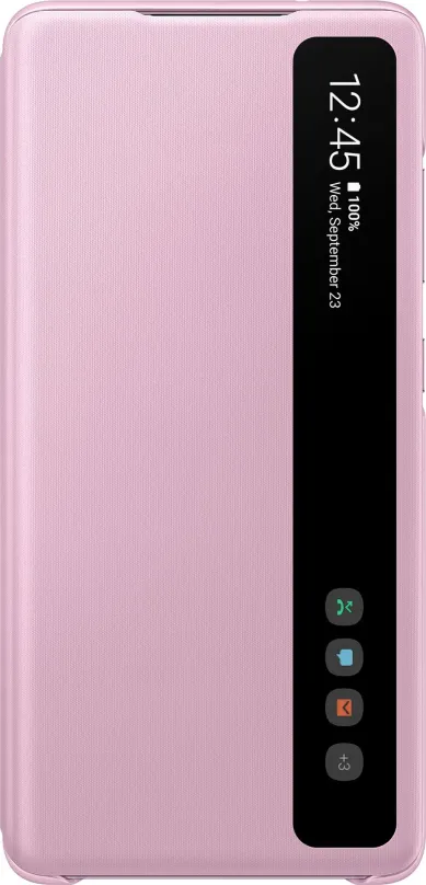 Puzdro na mobil Samsung Galaxy S20 FE Flipové puzdro Clear View fialové