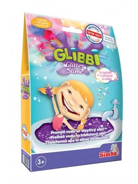 Hračka do vody Glibbi Glitter Slime sliz fialový trblietavý, DP10