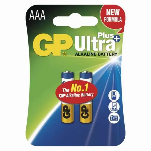 Batéria alkalická, AAA, 1.5V, GP, blister, 2-pack, Ultra Plus