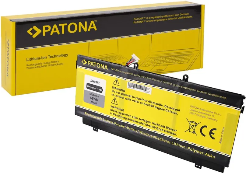 Batéria do notebooku PATONA pre HP Comp. Spectre X3 5000mAh Li-pol 11,55 V SH03