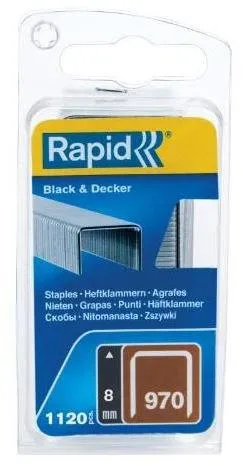 Spony do sponkovačky RAPID Black&Decker, 970/8 mm, blister - balenie 1120 ks