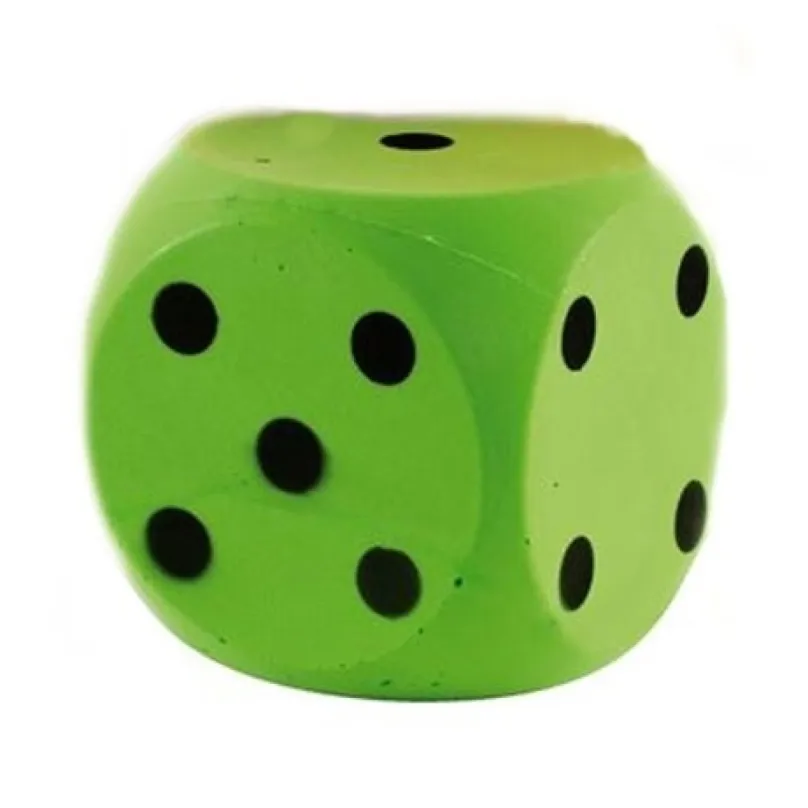 Číselná soft kocka 15cm, zelená