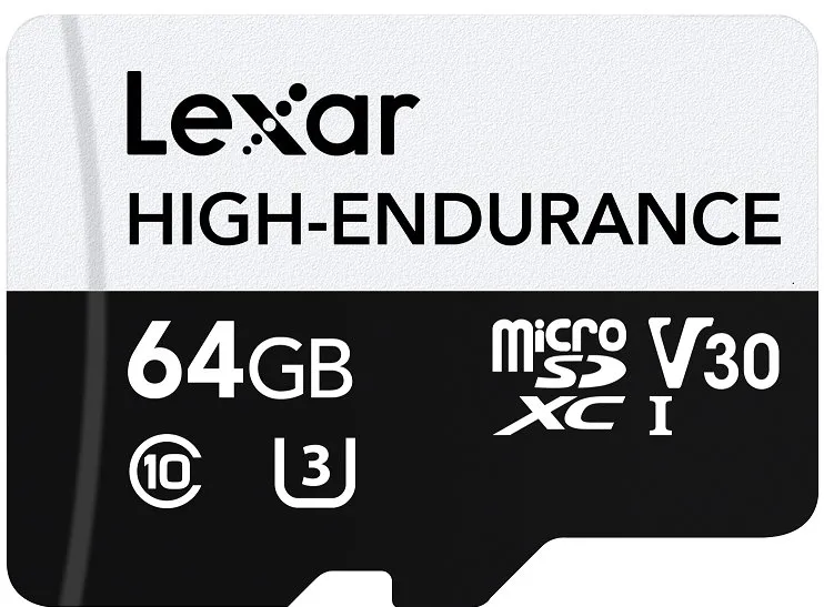 Lexar pamäťová karta 64GB High-Endurance microSDHC/microSDXC™ UHS-I cards, (čítanie/zápis: 100/35MB/s) C10 A1 V30 U3