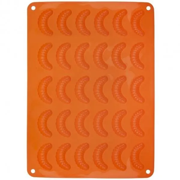Forma na pečenie ORION Forma silikón Rohlíček 30 oranžová